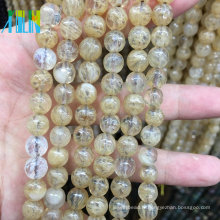 Gros SMOKEY perles de verre naturelles bijoux pierres précieuses perles rondes en vrac